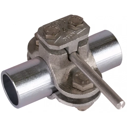 Dehn Earthing pipe clamp d 42mm w.connect.clamp rd 4-10mm mci / st/tzn