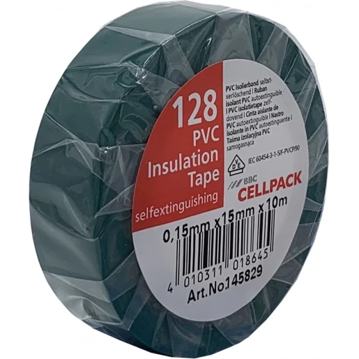 Cellpack TAPE PVC 128 15MMX10M GROEN