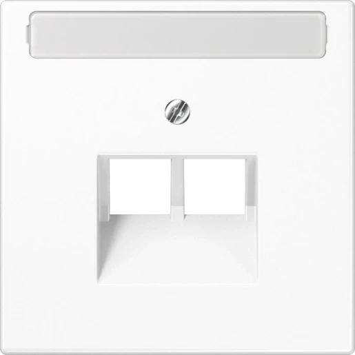 Jung LS range afdekking ls990 UAE/IAE 2 connectoren Met label zwart LS969-2NAUASWM