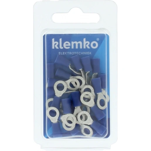 Klemko Blister verpakte Geïsoleerde Ringkabelschoen M5 voor draad 1,5-2,5mm2