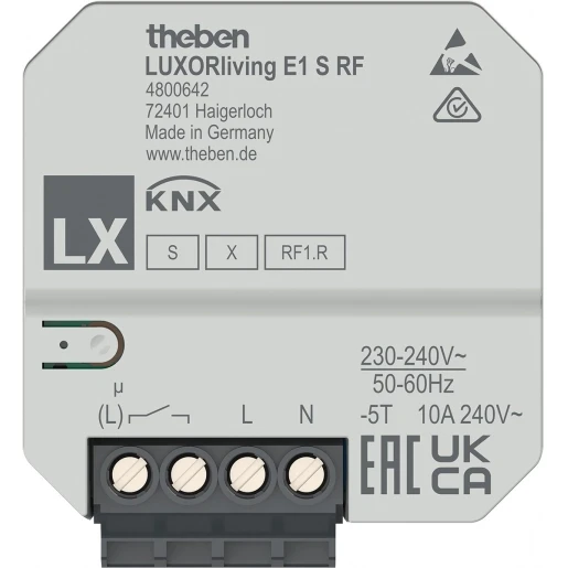 Theben LuxorLiving Verwarmingsactor enkelvoudig inbouw 230 - 240V 4800642