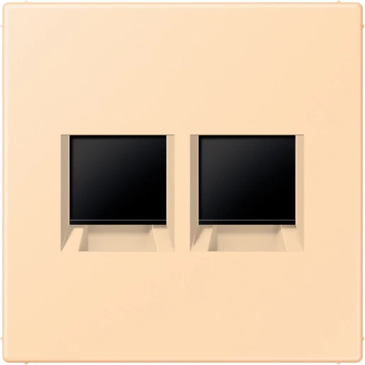 Jung LS range Afdekking centraalplaat AMP Radiall LC32060 Modular-Jack 2 connectoren Zonder label LC1969-2WE223