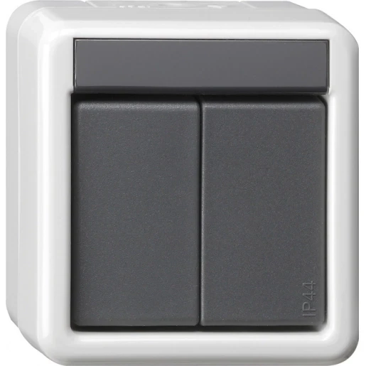Gira KNX drukc.-BA 2-v 2-punts SW opbouw grijs
