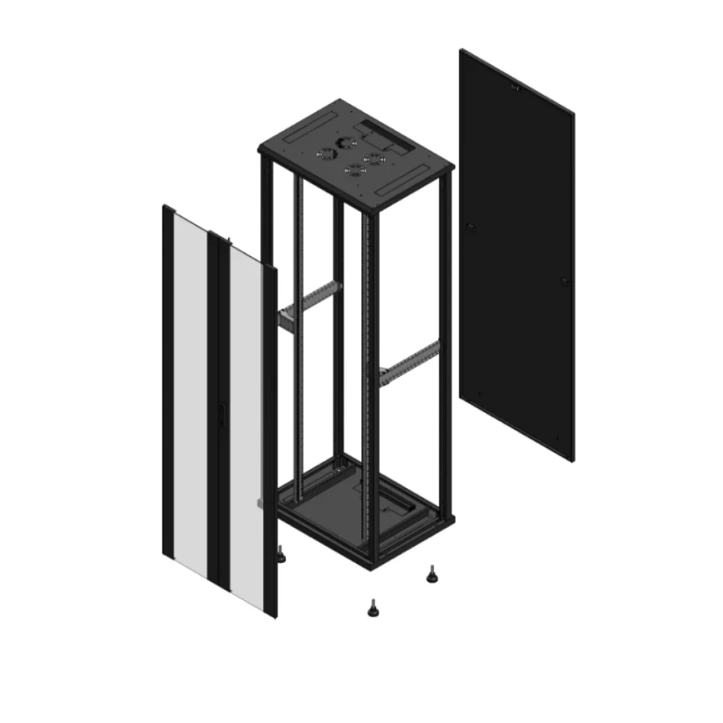 Gigamedia Vloer patchkast AV dubbel VER PAR EX 19" 47HE 800x600mm Zwart GGM 704786PVDPAREX