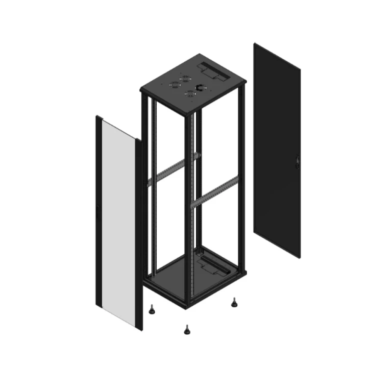 Gigamedia Vloer patchkast AV enkel VER AR enkel TOL EX 19" 47HE 600x800mm Zwart GGM 704768PVSPTSEX