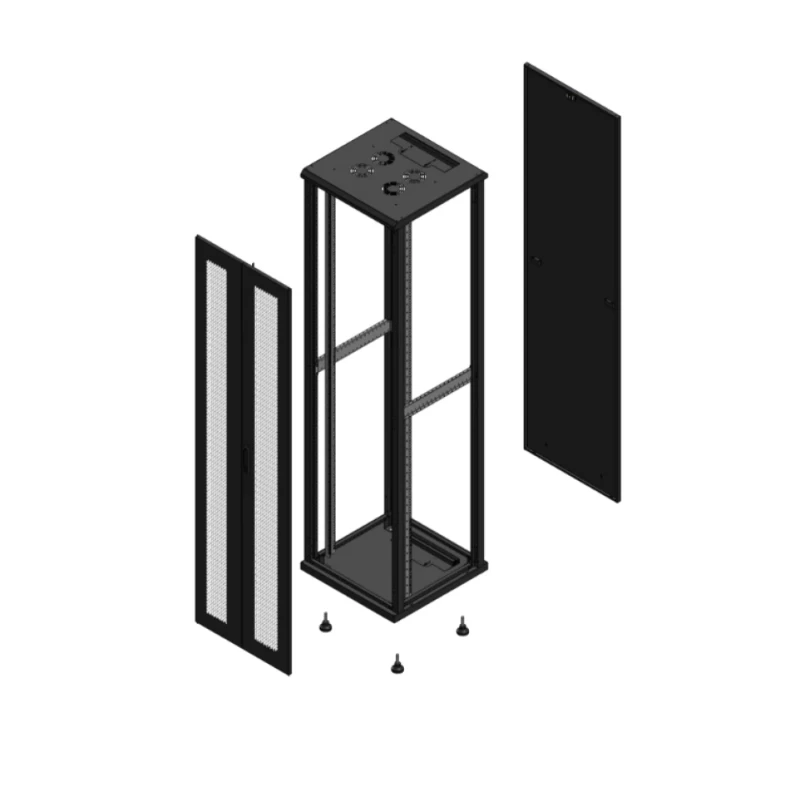 Gigamedia Vloer patchkast AV dubbel PER PAR EX 19" 47HE 600x600mm Zwart GGM 704766PPDPAREX