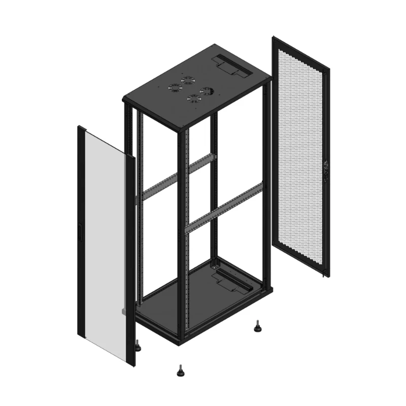Gigamedia Vloer patchkast AV enkel VER AR enkel PER EX 19" 42HE 600x1000mm Zwart GGM 7042610PVSPPSEX