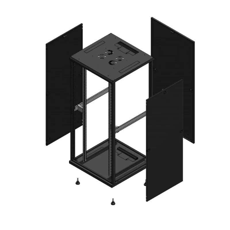Gigamedia Vloer patchkast SP PAR 19" 36HE 800x800mm Zwart GGM 703688SPPAR