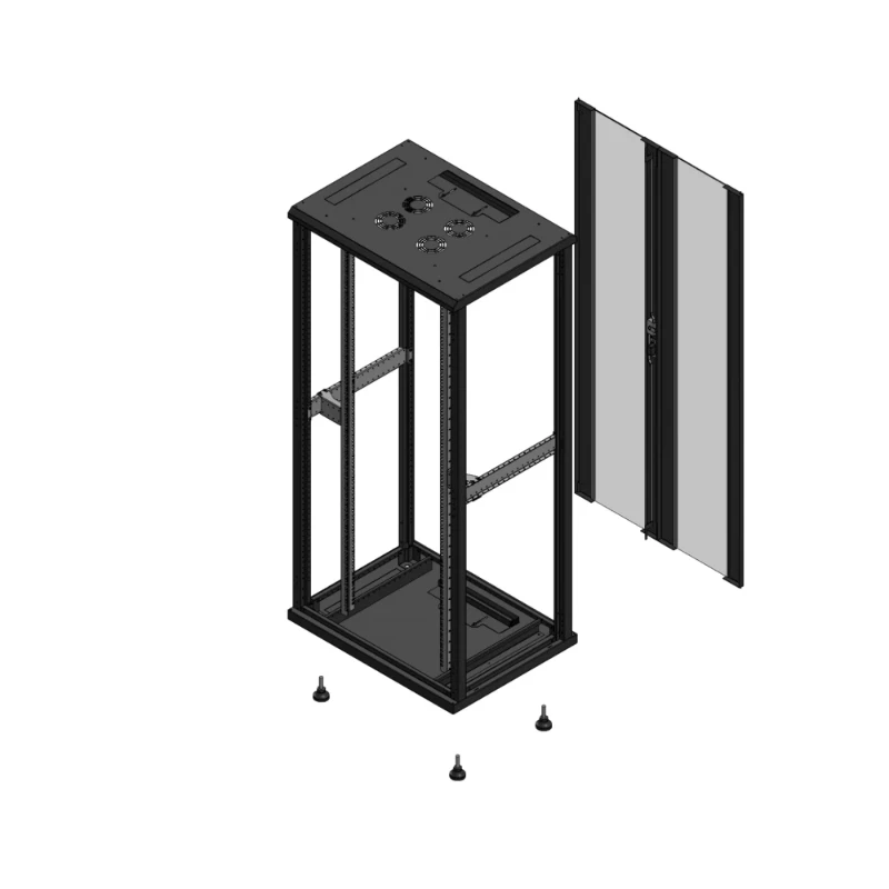 Gigamedia Vloer patchkast SP AR dubbel VER EX 19" 36HE 800x600mm Zwart GGM 703686SPPVDEX