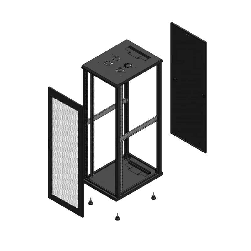 Gigamedia Vloer patchkast AV enkel PER PAR EX 19" 36HE 600x800mm Zwart GGM 703668PPSPAREX