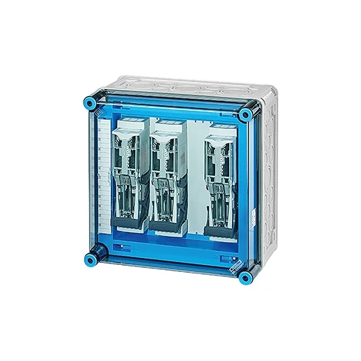 Hensel Mi Lastscheiderkast IP65 3x125A NH000 3p op Rail 630A 5 pol 300x300