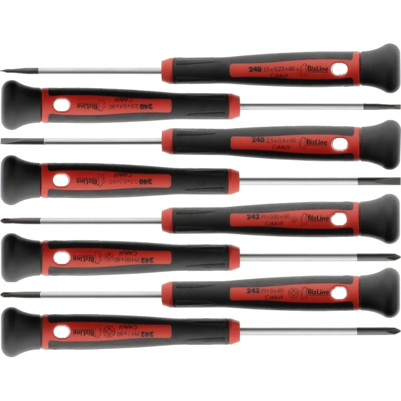 Bizline precisie schroevendraaierset 4 PH 4 platte schroevendraaiers 790133