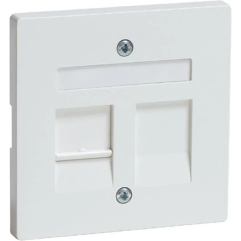 Peha Centraalplaat Modular-Jack Met label zwart 00802511