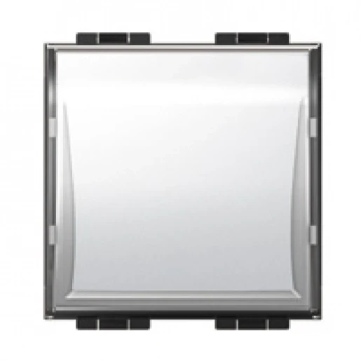 Bticino LivingLight Pulsdrukker NO + naamplaat moduledrager Drukknop Glanzend wit RAL 9003 BTLN4040