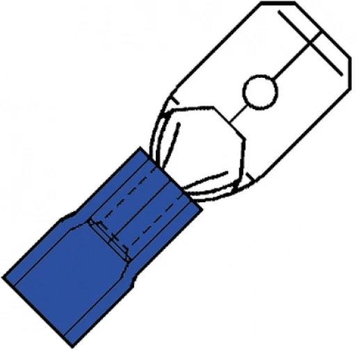 Klemko NYLON GEÏSOL.VLAKSTEKER 2,8X0,5MM V.DRAAD 1,5-2,5