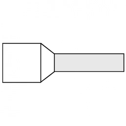 Klemko adereindhuls 0,5mm² 10mm Geïsoleerd Wit