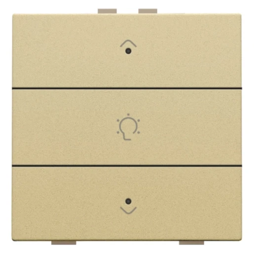 Niko Home Control Bediening dimming 3-voudig goud inbouw IP20 221-52043