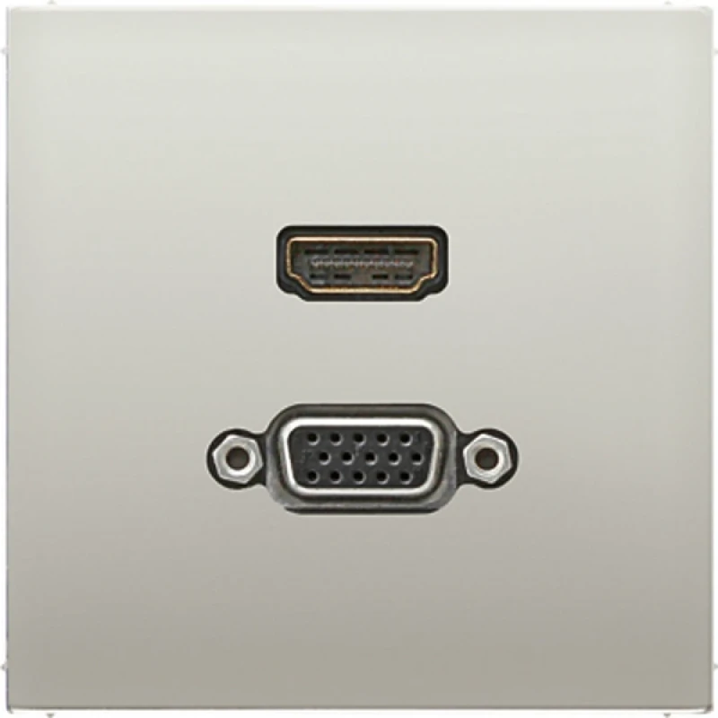 Jung LS range afdekking edelstaal hdmi/vga MAES1173