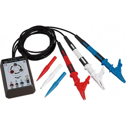 Kyoritsu Draaiveldmeter + gezekerde meetprobes en draagtas 110 - 600V 40030913