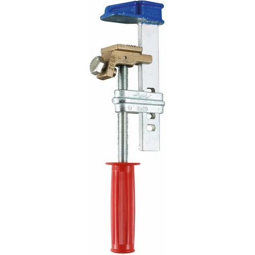 Dehn Clamp with insulated handle for bare conductor bars blue for pen
