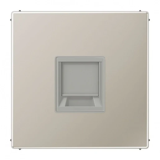 Jung LS range centraalplaat- (onderdeel) afdekking edelstaal Modular-Jack 1 connector MetaalZonder label RVS ES1969-15WE