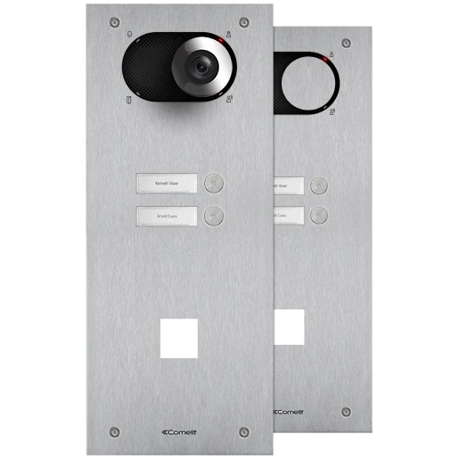 Comelit Switch Deurbelpaneel simplekey uitsparing 2 beltoetsen RVS IP54 Inbouw (stucwerk) IX0102CO