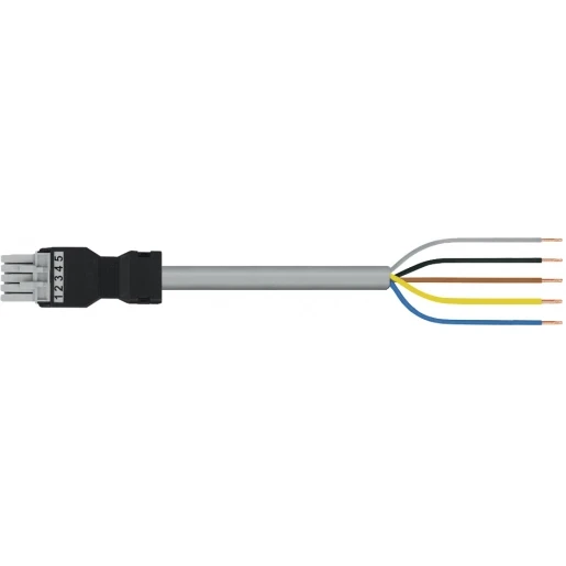 Wago SERIE 891 Patchkabel gebouwinstallatie 5p Contrastekker (female) Vrij kabeluiteinde 5000mm