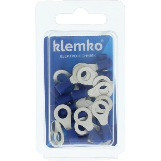 Klemko Blister verpakte Geïsoleerde Ringkabelschoen M6 voor draad 1,5-2,5mm2