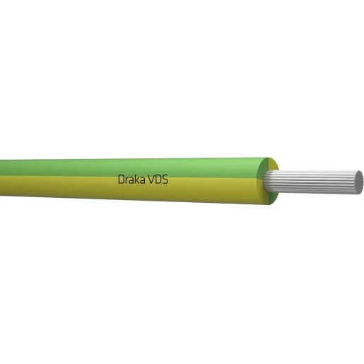 Draka VDS VK 90C Installatiedraad 10mm² Eca PVC 90°C groen/geel 500M Haspel 834453LB
