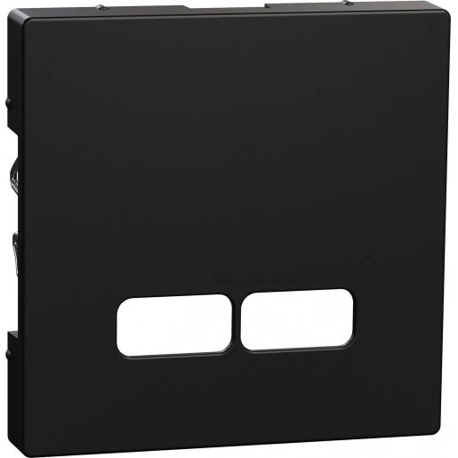 Merten Centraalplaat voor lader gerecycled Systeem M USB Centraalplaat 2 connectoren Met label zwart MEG4367-0403