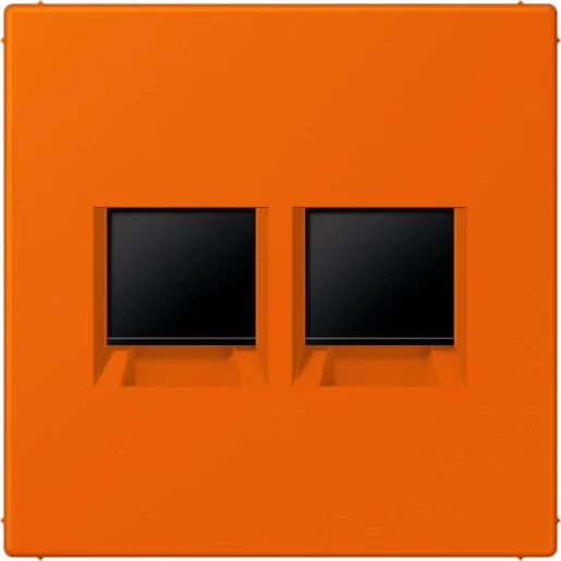 Jung LS range Afdekking centraalplaat AMP Radiall LC32080 Modular-Jack 2 connectoren Zonder label LC1969-2WE224