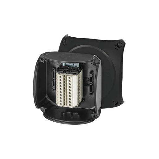 Hensel Ex-Kabeldoos IP66 met 10x Rijgklem 1,5-6mm² Ex-zones 2 en 22 Zwart