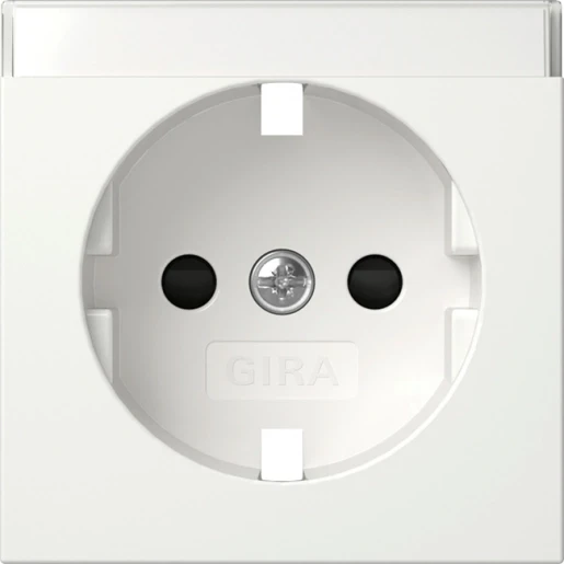 Gira System 55 wandcontactdoos ra tk + sh zuiver wit 492303