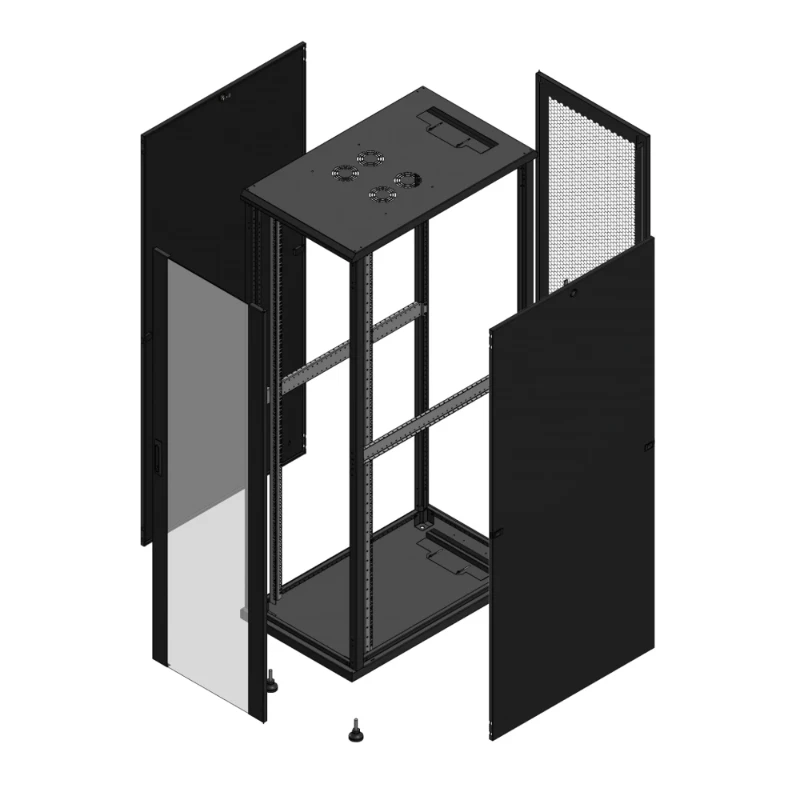 Gigamedia Vloer patchkast AV enkel VER AR enkel PER 19" 42HE 600x1000mm Zwart GGM 7042610PVSPPS