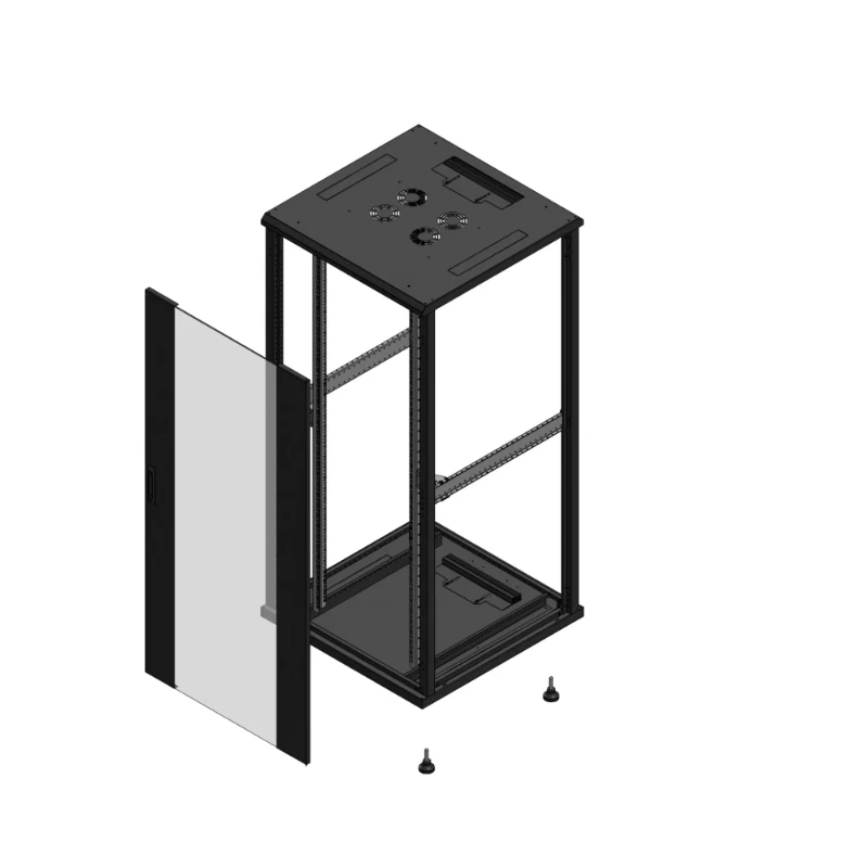 Gigamedia Vloer patchkast AV enkel VER SP EX 19" 36HE 800x800mm Zwart GGM 703688PVSSPEX