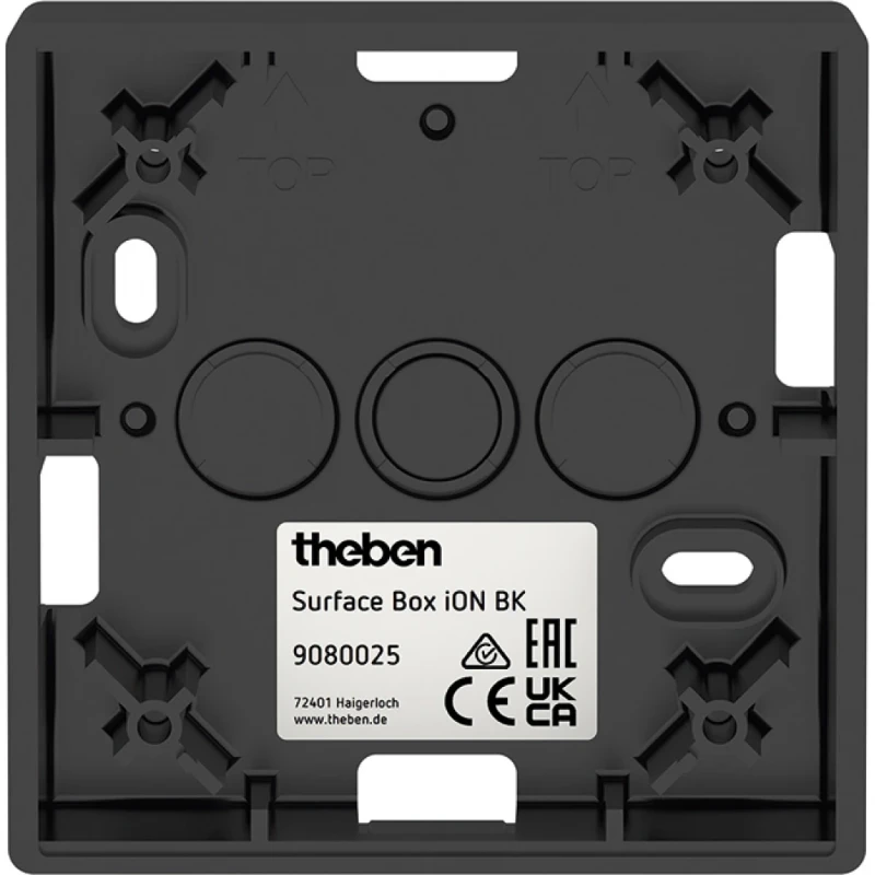 Theben LuxorLiving Opbouwbehuizing KNX 1-voudig zwart Verticaal 9080025