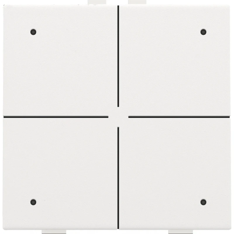 Niko Drukknop met led en comfortsensoren Home Control 4-voudig wit inbouw RAL 9016 154-52204