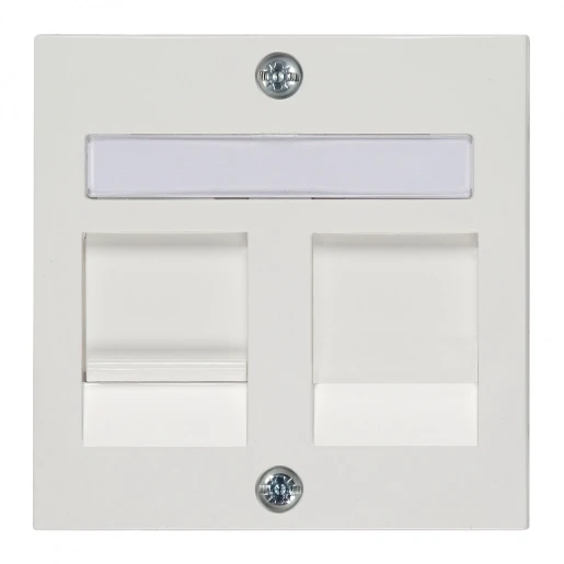 Peha Badora Centraalplaat draagframe 600 MJ Modular-Jack 1 connector Met label wit 00318731