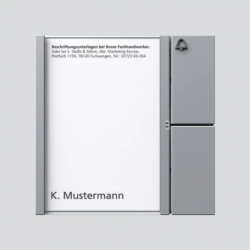 Siedle BTM Toetsenmodule bus spreken/bellen kunststof enkelvoudig zilver 200035731-00