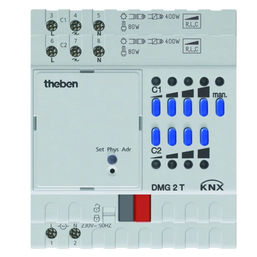 Theben Knx universele-dimactor 2-voudig basismodule