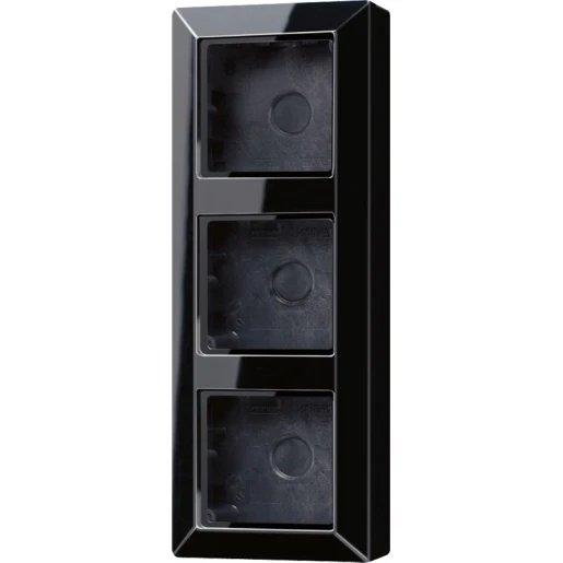 Jung AS range opbouwkap a500 3-voudig zwart Horizontaal en verticaal AS583ASW