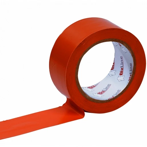 Bizline zelfklevende tape 75mmx33m PVC Oranje