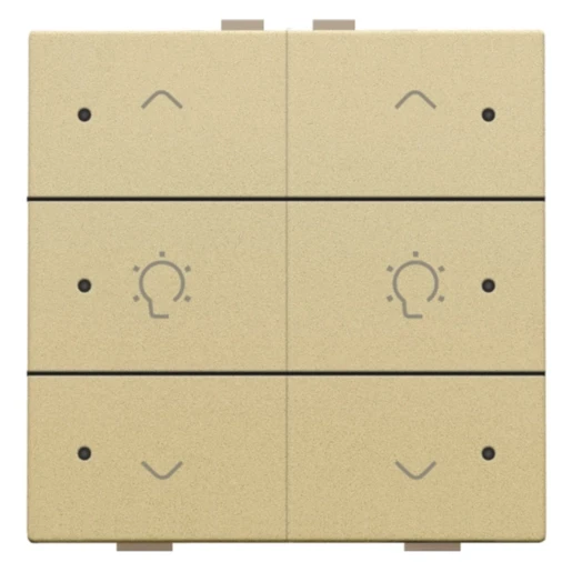 Niko Home Control Bediening dimming 6-voudig goud inbouw IP20 221-52046