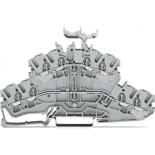 Wago Serie 2002 Verbindingsrijgklem 0,75-4mm² eendr. 0,25-2,5mm² meerdr. Grijs