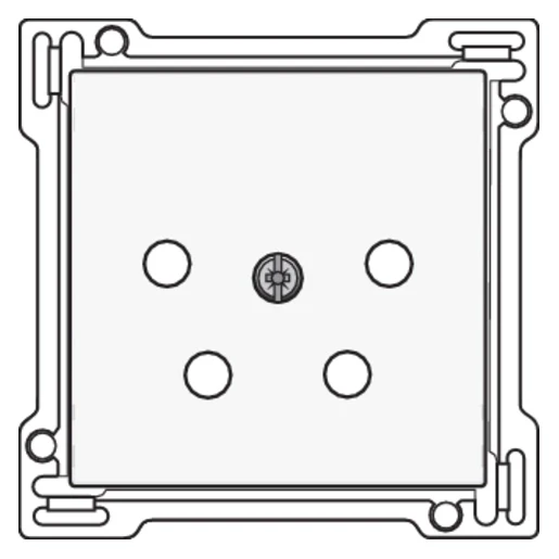 Niko Pure Centraalplaat telefoon-aansluitdoos PTT N Centraalplaat 1 connector Zonder label wit 154-69010