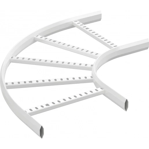 Stago Wibe bocht / hoekstuk kabelladder 90° 400x55mm thermisch verzinkt en gecoat wit RAL 9010 716078