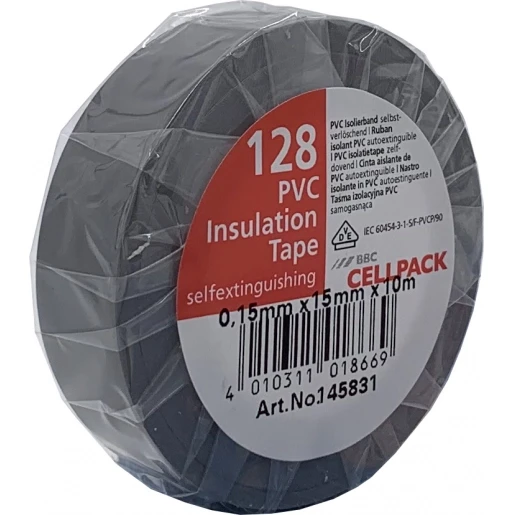 Cellpack TAPE PVC 128 15MMX10M GRIJS