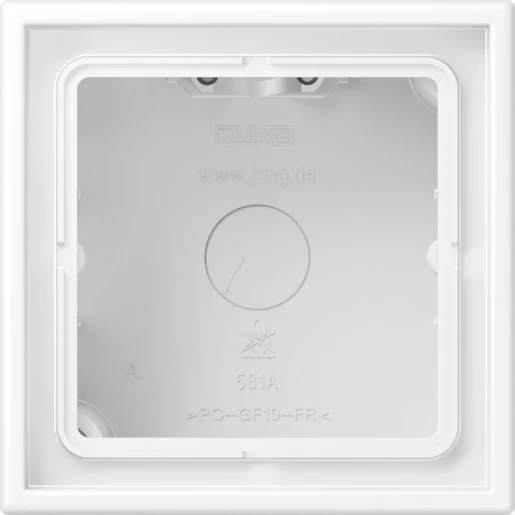 Jung LS range opbouwkap gesloten ls990 1-voudig wit Horizontaal en verticaal LS581AWWM