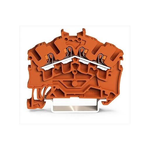 Wago SERIE 2202 Verbindingsrijgklem 0,75-4mm² eendr. 0,25-2,5mm² meerdr. Oranje
