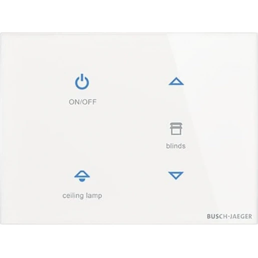 ABB Busch-Jaeger I-bus KNX Glas aanraaksensor KNX 4-voudig wit met tekstv IP20 2CKA006300A1626